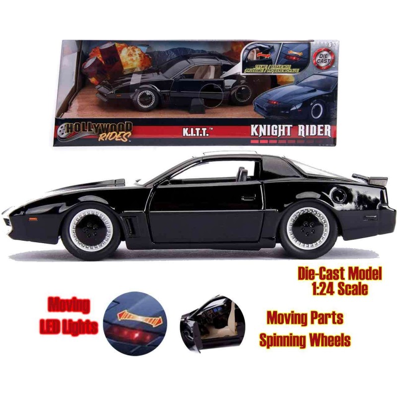 Jada - Knight Rider - K.I.T.T. 1982 Pontiac Firebird Trans Am - 1:24 Die-Cast Model With Lights